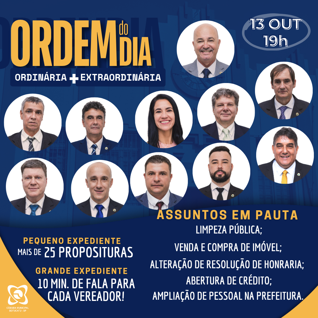 Venda de imóvel, mudanças no funcionalismo e reforço ao BOTUPREV: veja o que está em pauta na sessão plenária do dia 13 de outubro